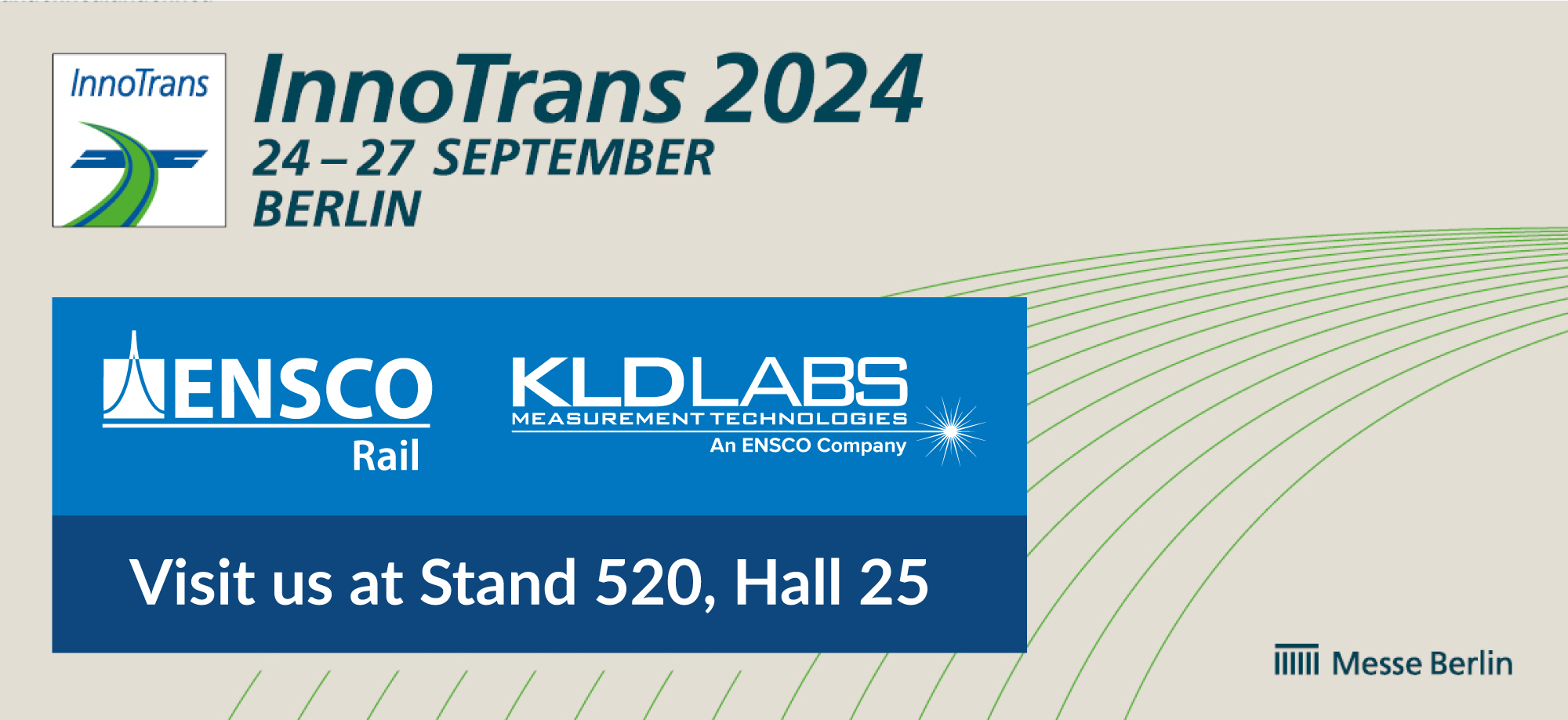 Visit ENSCO and KLD Labs at InnoTrans 2024 - Stand 520, Hall 25