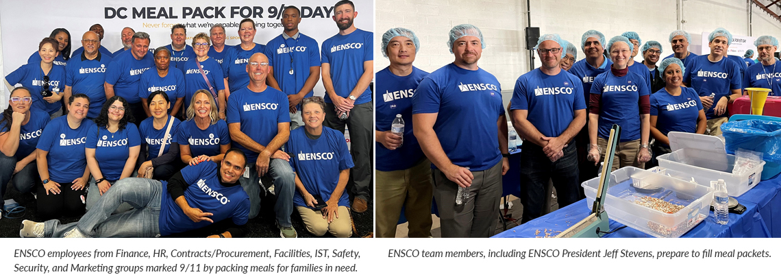 ENSCO Employees Pack Meals for 9/11 National Day of Service