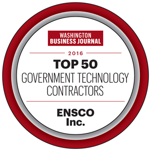 ENSCO Selected 2016 Top 50 Government Technology Contractors by Washington Business Journal