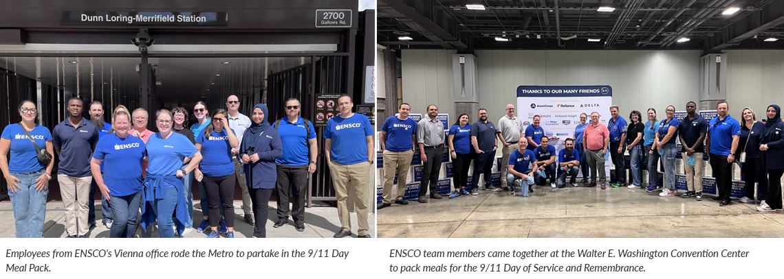 ENSCO Employees Join National Day of Service for 9/11 Meal Pack Initiative, 2025