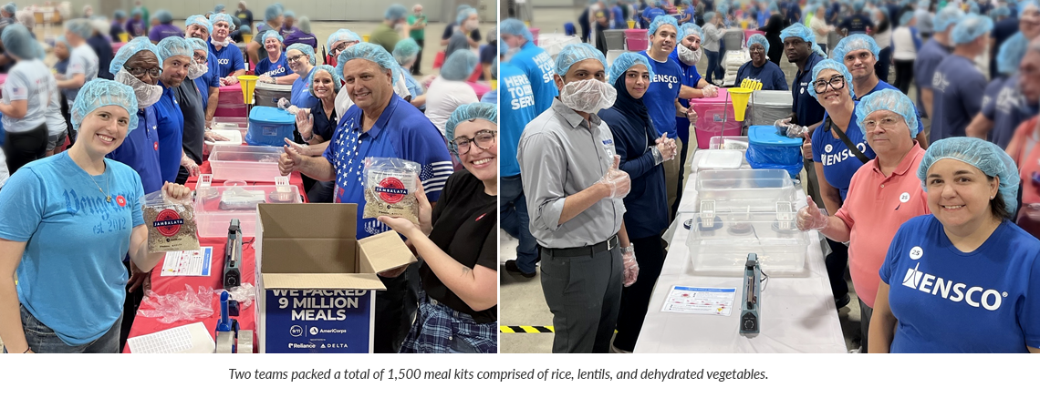 ENSCO teams packed a total of 1,500 meal kits - 9/11 National Day of Service in DC, 2025