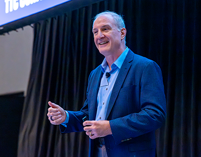 Eric Gebhardt, CTO of Wabtec, gave the keynote speech on day one of the 3rd Annual TTC Conference & Tour.